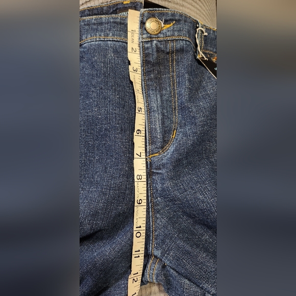 NWT Jones New York Premium Stretch Denim Flare Jeans Size-12 Hippie Retro 70's - Picture 9 of 15